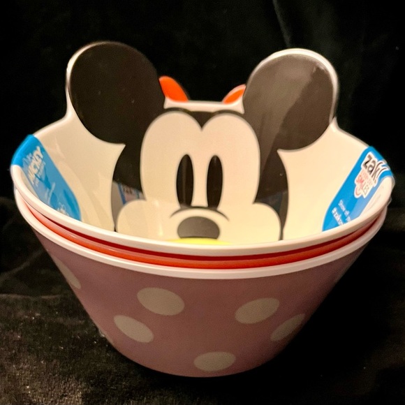 Zak! Set Mickey and Minnie Mouse Bowls Snacks Disneyana Walt Disney New Tag Gift - Picture 13 of 14
